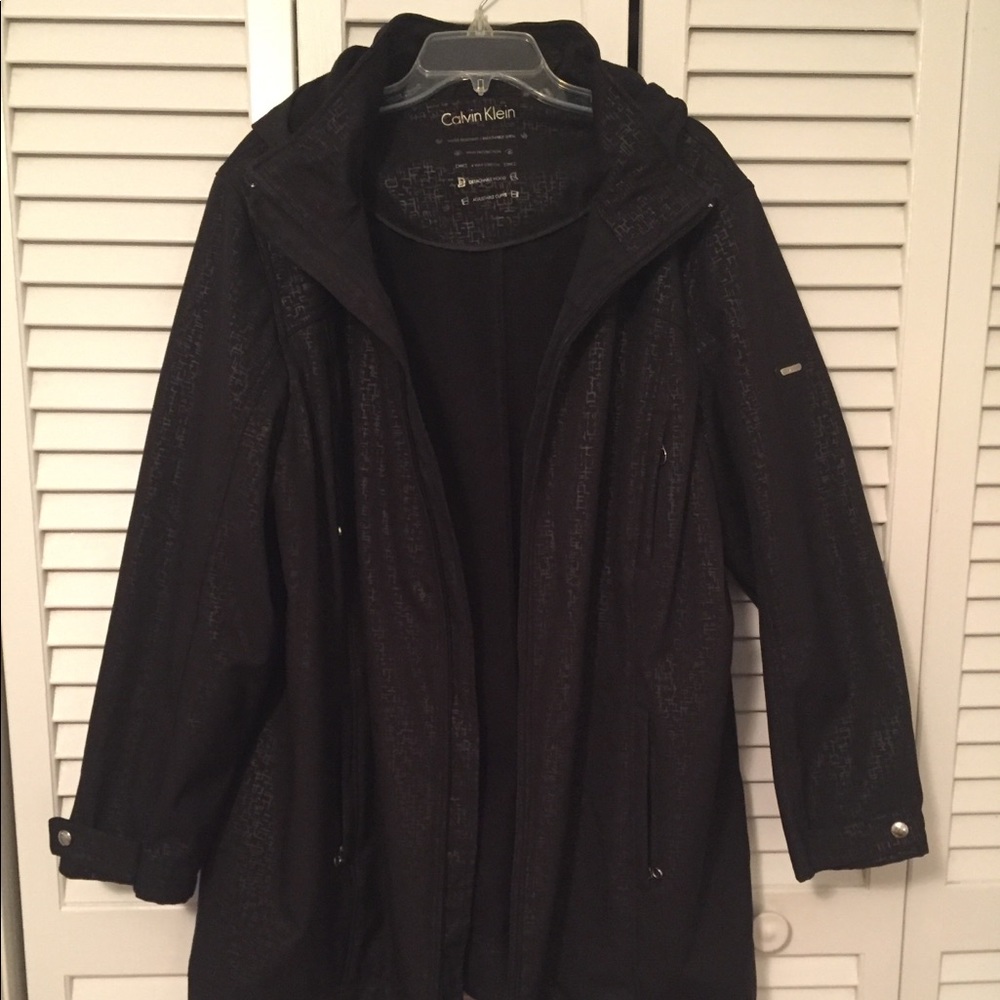 Calvin Klein Black Plus Size Coat
